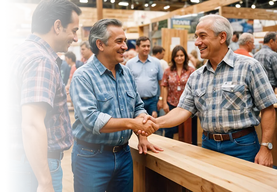 Madereros haciendo networking